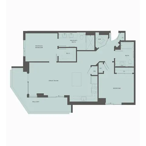 Floor plan B3, 2 beds · 2 baths