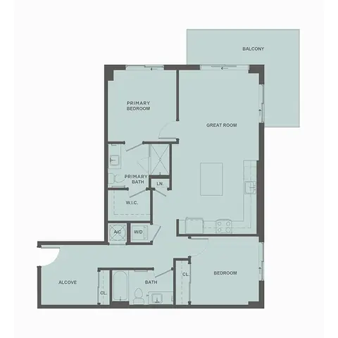 Floor plan B4, 2 beds · 2 baths
