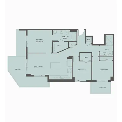 Floor plan C3, 3 beds · 2 baths · 1,210 sf