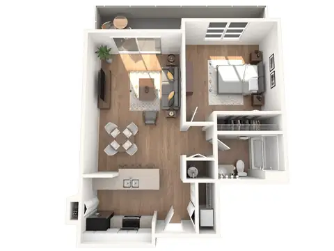 Floor plan 1B10, 1 bed · 1 bath · 928 sf