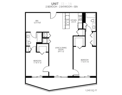 Floor plan Units 15, 16
