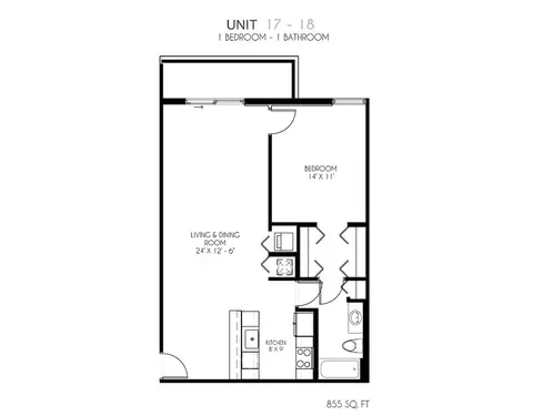 Floor plan Units 17, 18