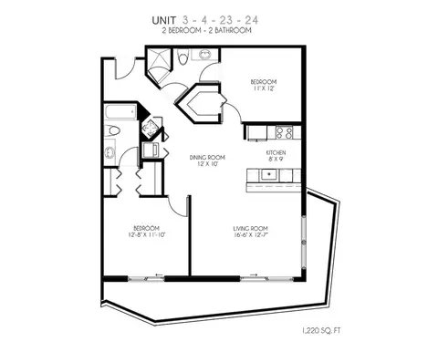 Floor plan Units 3, 4, 23, 24