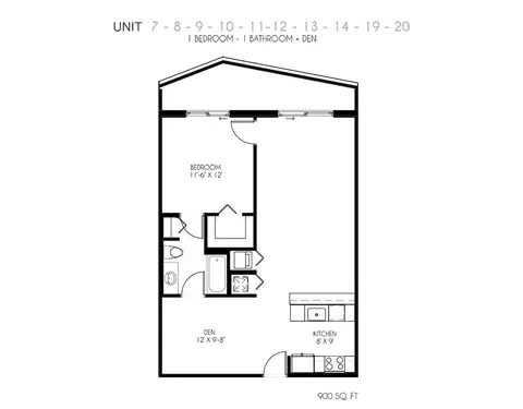 Floor plan Units 7, 8