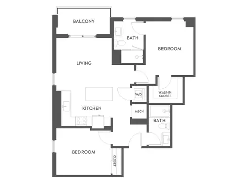 Floor plan C4, 2 beds · 2 baths · 1,008 sf