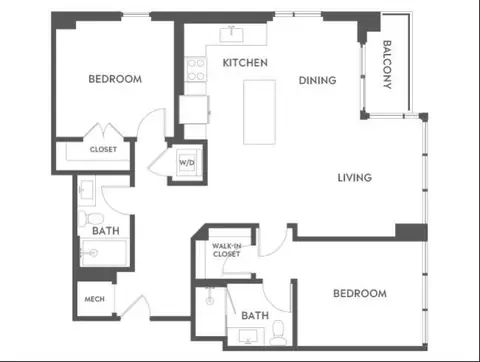 Floor plan C5, 2 beds · 2 baths · 1,109 sf