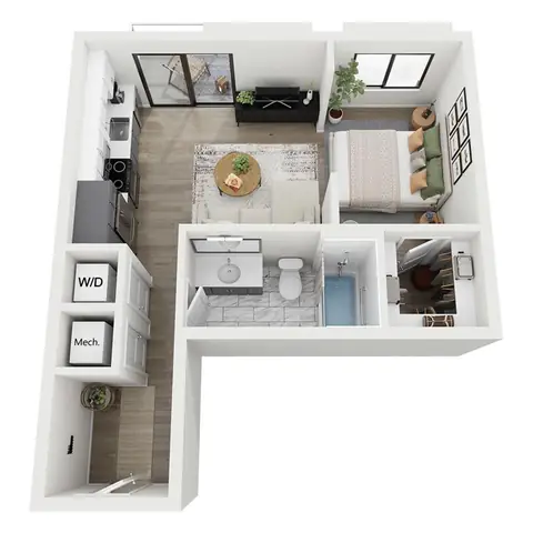Floor plan ST4, Studio · 1 bath · 529 sf