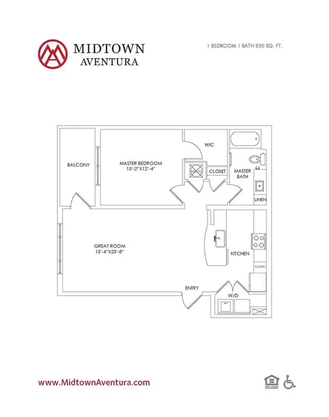 Floor plan A2, 1 bed · 0 baths · 850 sf
