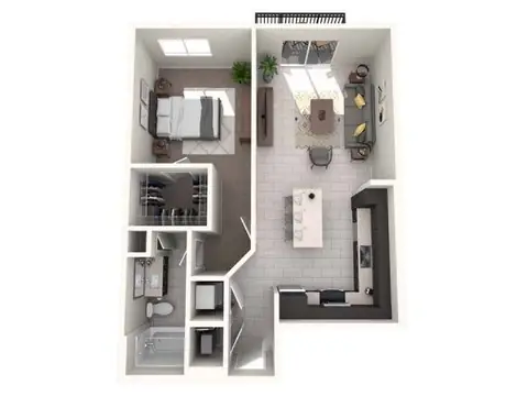 Floor plan Robusto, 1 bed · 1 bath · 750 sf