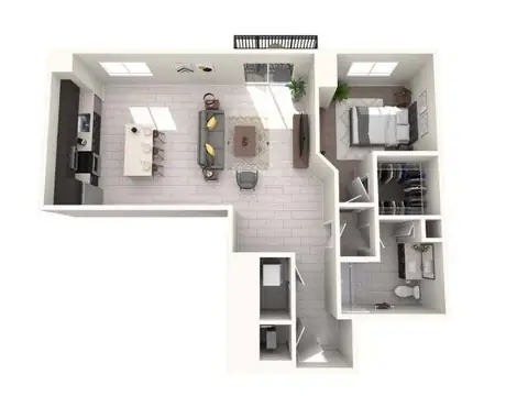 Floor plan Culebra, 1 bed · 1 bath