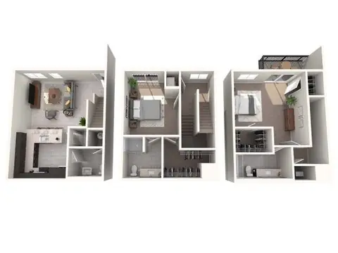 Floor plan Grande, 2 beds · 2 baths · 1,500 sf
