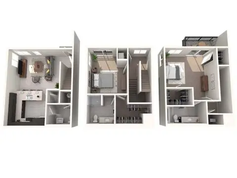 Floor plan Presidente, 2 beds · 2 baths · 1,524 sf