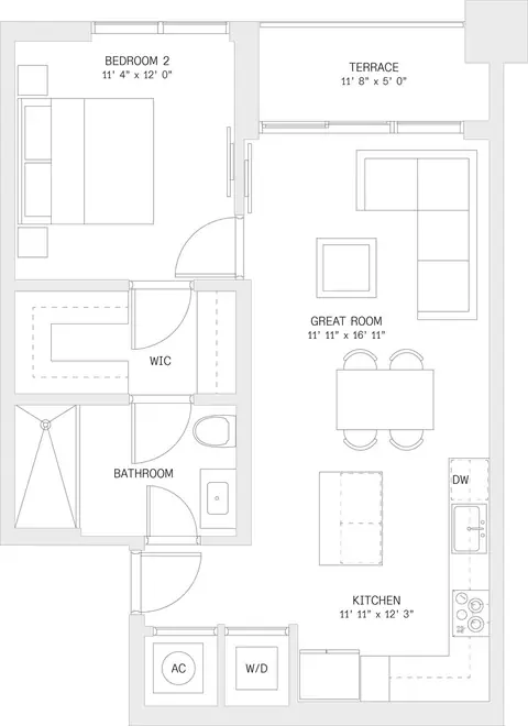 Floor plan 1 Bed/ 1 Bath-A2, 1 bed · 1 bath · 739 sf