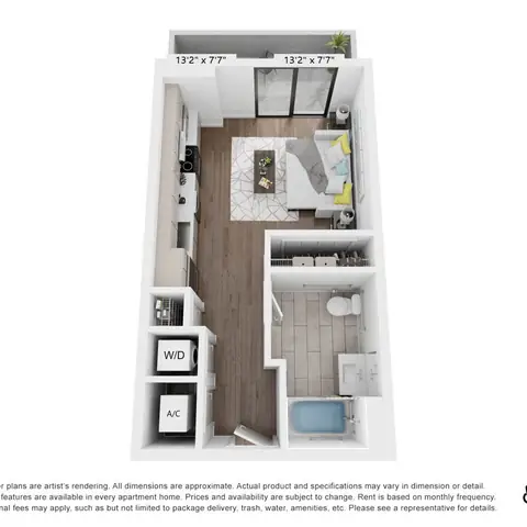 Floor plan ST5, Studio · 1 bath · 463 sf