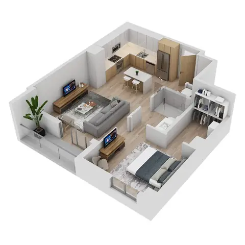 Floor plan A-3, 1 bed · 1 bath · 759 sf