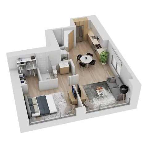 Floor plan A-5, 1 bed · 1 bath · 818 sf