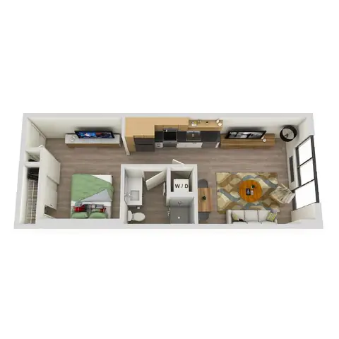 Floor plan S4 WFH, Studio · 1 bath