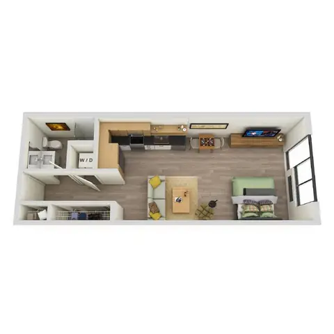 Floor plan S5, Studio · 1 bath