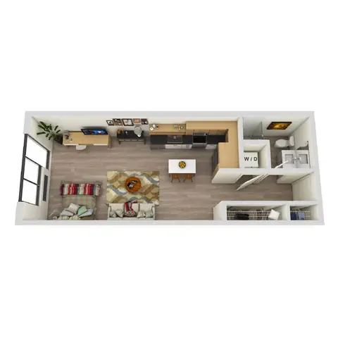 Floor plan S5A, Studio · 1 bath