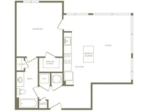 Floor plan A6 Avalon, 1 bed · 1 bath · 818 sf