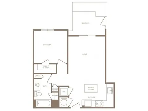 Floor plan A3 Avalon, 1 bed · 1 bath
