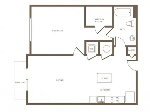 Floor plan pA10 Avalon, 1 bed · 1 bath