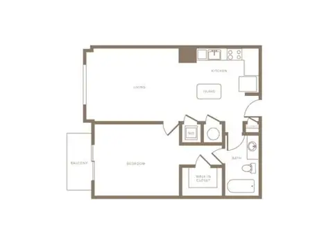 Floor plan pA11 Avalon, 1 bed · 1 bath