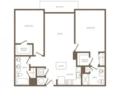 Floor plan pB01 Beacon, 2 beds · 2 baths