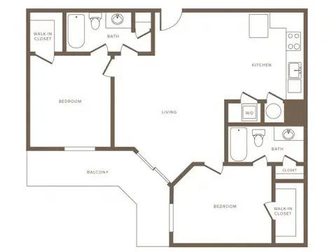 Floor plan pB06 Beacon, 2 beds · 2 baths