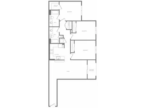 Floor plan C3 Chelsea, 3 beds · 2 baths · 1,307 sf