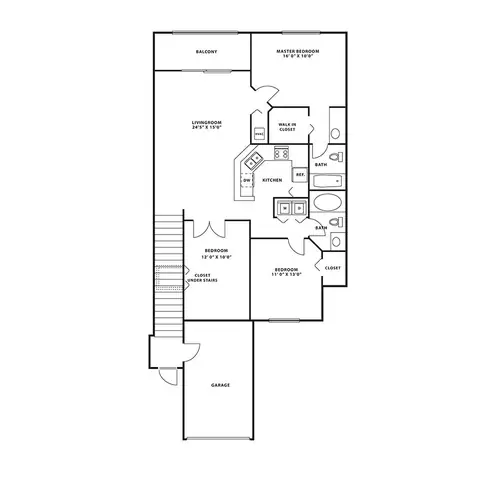 Floor plan C2, 3 beds · 2 baths