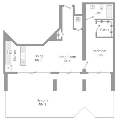 Floor plan A1 at The Hamilton, Miami