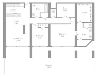 Floor plan B4 at The Hamilton, Miami, 33137