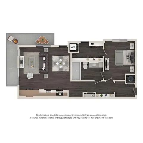 Floor plan A4, 1 bed · 1 bath · 911 sf
