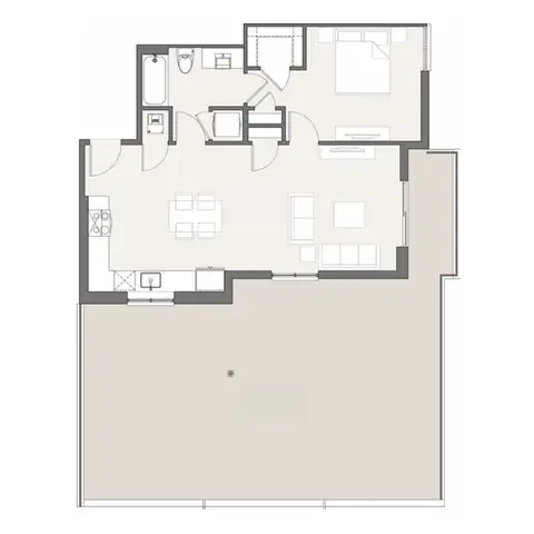 Floor plan A4, 1 bed · 1 bath · 755 sf