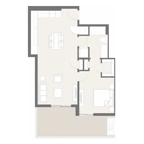 Floor plan A3, 1 bed · 1 bath