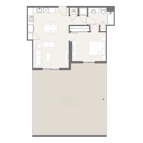 Floor plan A9, 1 bed · 1 bath