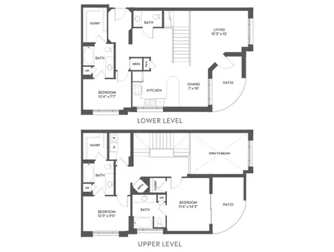 Floor plan D11T, 3 beds · 3.5 baths · 2,059 sf