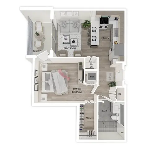 Floor plan A.5, 1 bed · 1 bath