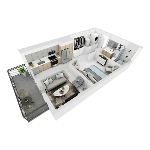 Floor plan S1, Studio · 1 bath · 480 sf