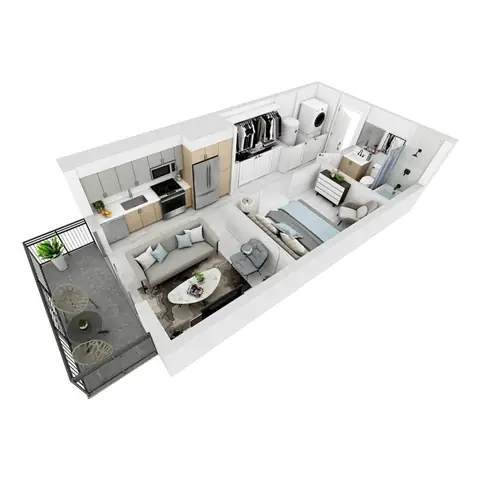 Floor plan S2, Studio · 1 bath · 540 sf