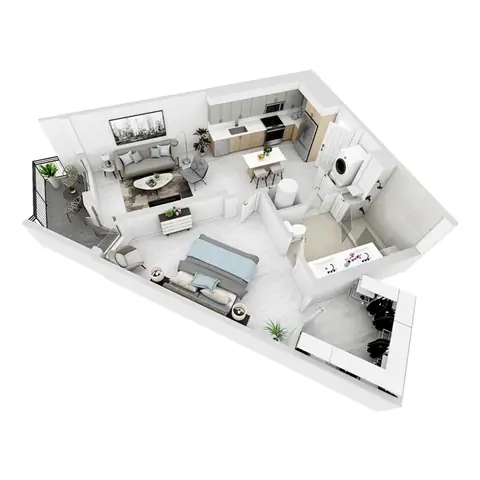 Floor plan A4, 1 bed · 1 bath · 772 sf