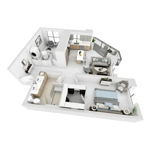 Floor plan A5, 1 bed · 1 bath · 953 sf