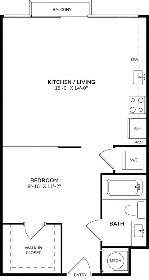 Floor plan S1, Studio