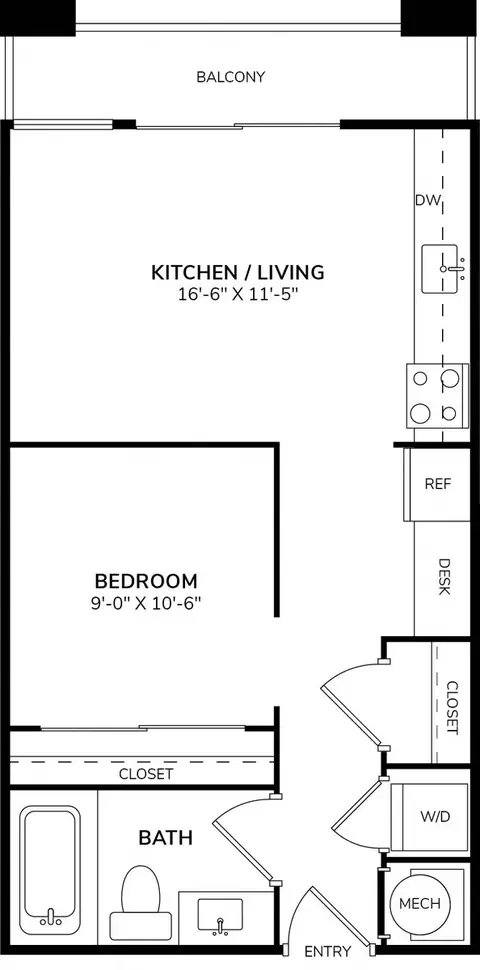 Floor plan S2, Studio