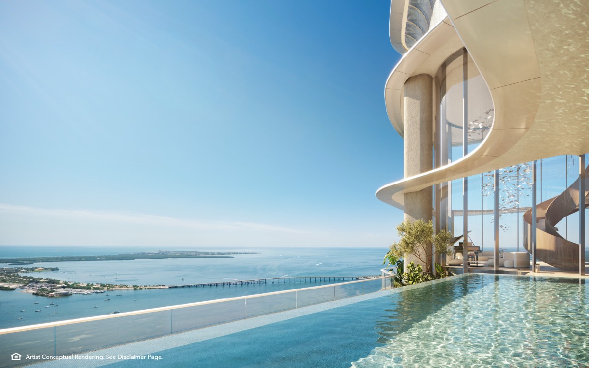 The Residences at Mandarin Oriental, Miami South Tower, render 4
